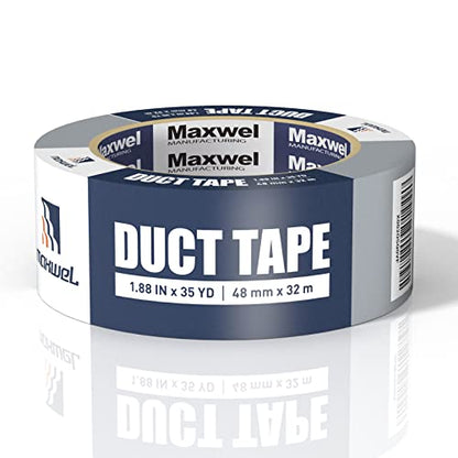 Duct Tape Heavy Duty Waterproof - 1.88 in 35 Yards Tearable Silver Duct Tape No Residue Strong Adhesive for Home Repair Use,Carpet Binding,Bundles - color: Grey