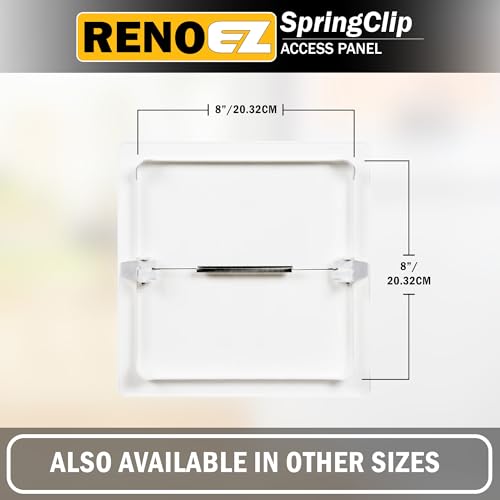 Access Panel For Drywall - 8x8 inch - No Tools Required - Wall Hole Cover - Access Doors For Drywall - Spring Loaded for Wiring | HVAC | Plumbing - Textured White (1)