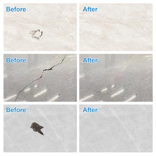 Marble and Granite Repair kit, Quartz Countertop Repair Kit for Chip Dents Cracks Holes Scratchs, Premium Marble Granite Quartz Laminate Formica Travertine Corian Stone Epoxy Filler