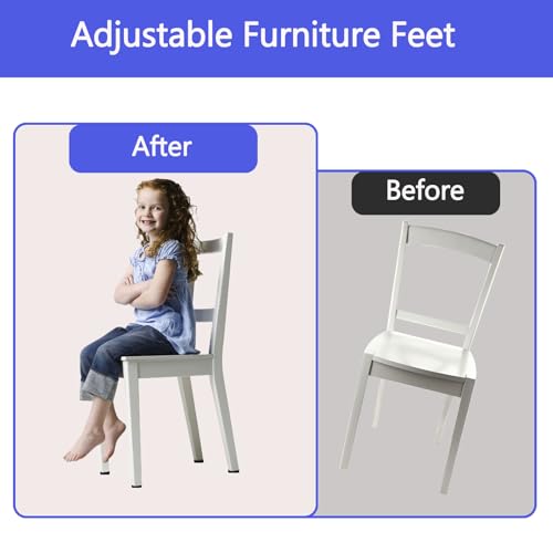 5/16-18 UNC Thread Adjustable Furniture Levelers Table Feet Screw in Threaded, Screw on Chair Foot Glides Leveling for Tables, Chairs, Furniture Legs(5/16" -12PCS) - size: 5/16"-12PCS