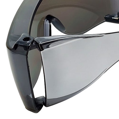 Calabria 3000 Fitover Safety Glasses with Uni-Lens – [Blue] Wrap Around Eye Protection | Anti-Fog Scratch Resistant | Protective Eyewear - color: Blue