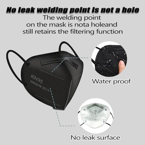 50pcs KN95 Face Mask 5 Layer Cup Dust Safety Masks Filter Efficiency≥95% Breathable Elastic Ear Loops Masks