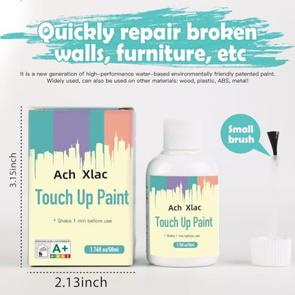 Touch up Paint, Matte White Finish, for Cabinets, 1.76 Fl OZ Multi Surface Touch Up Paint Pen for Scratch Repair for Wall, Door, Wood, Furniture, Interior and Exterior House Paint (Matte White)