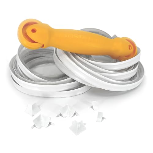 InstaTrim Self-Adhesive Flexible Moulding Trim Kit - Fast, Easy Installation with Professional Results - 20ft of White 1/2" Caulk Tape, Applicator Tool, & Corners - color: White, size: 1/2 X 20 Project Kit