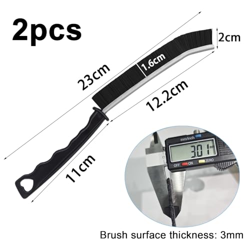 2pcs Hard Bristle Crevice Brush, Gap & Grout Cleaner, Tile & Kitchen Window Bathroom Crevice Cleaning Tool