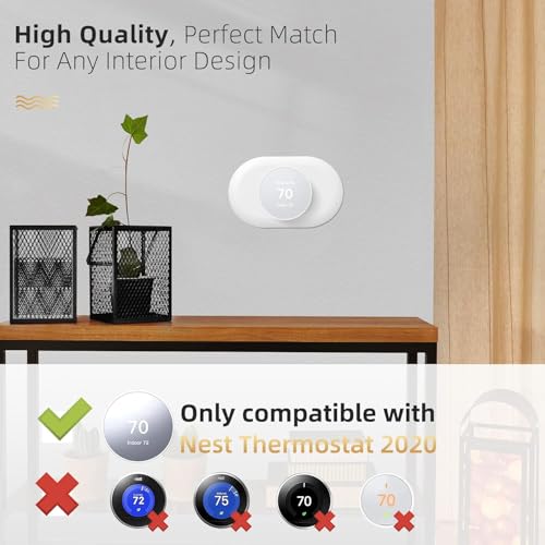 Compatible with Google Nest Thermostat 2020 Wall Plate Cover, Nest Thermostat Trim Kit, Nest Thermostat Wall Plate Cover, Easy Installation - Snow （2 Pack） - color: 2 Pack Snow