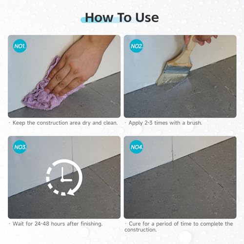 Transparent Waterproof Coating, Indoor & Outdoor Sealant, Invisible Waterproof Agent, Water-Based Clear Sealant for Roofs, Walls, Bathroom, Kitchen, Garden, Invisible Leak Repair Coating (32 floz) - style: 32 floz