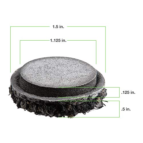 Super Sliders 1.5 Inch Round Felt Self-Stick Furniture Sliders for Hardwood Floors and Surfaces, Outdoor Living Spaces, (12 Pack, Gray)