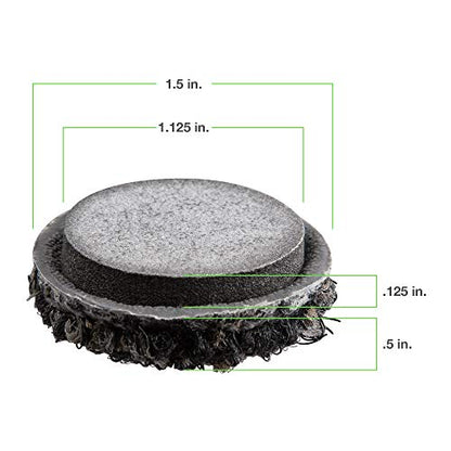 Super Sliders 1.5 Inch Round Felt Self-Stick Furniture Sliders for Hardwood Floors and Surfaces, Outdoor Living Spaces, (12 Pack, Gray)