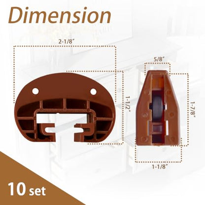 10PCS Drawer Guide Kits(Drawer Slides Repair kit with Screws) Replacement for Rite-Trak II Model #168 Drawer Guide Glide,Commercial Slide Style Drawers Drawer Slides(10(10)