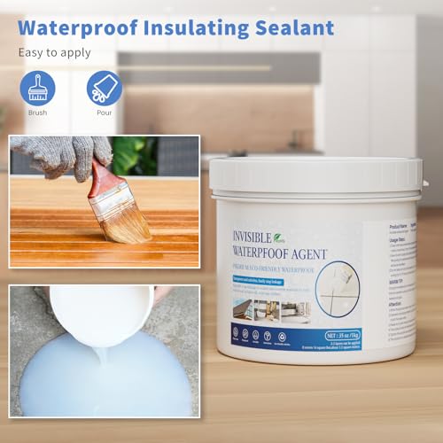 Invisible Waterproof Agent Transparent Repairing Leak Waterproof Adhesive for Roofs, Walls, Bathroom, Shower, Window Sills, Indoor & Outdoor Water Proof Coating 35 Oz - style: 35 OZ