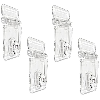 2.2 Inch Crystal Clear Acrylic Hinge Latch with Buckle, 4Pcs Transparent Lock Hasp for Small Cabinet Doors, Drawers, Jewelry Box, and DIY Craft Projects