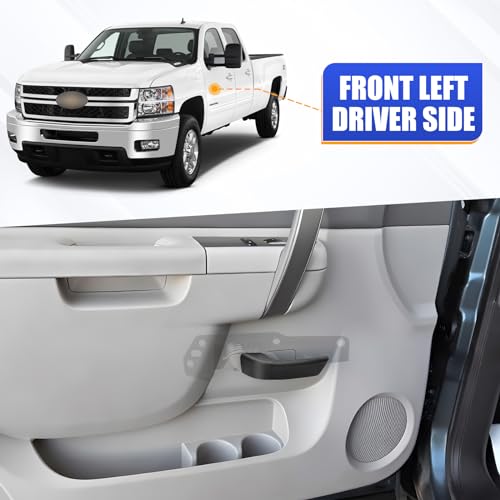 X4XZ 20833606 Left Driver Side Interior Door Handle Kit for 2007-2014 Chevy Silverado, Tahoe, Suburban, Avalanche/GMC Sierra, Yukon, Yukon XL/Cadillac Escalade 20871488, 80374