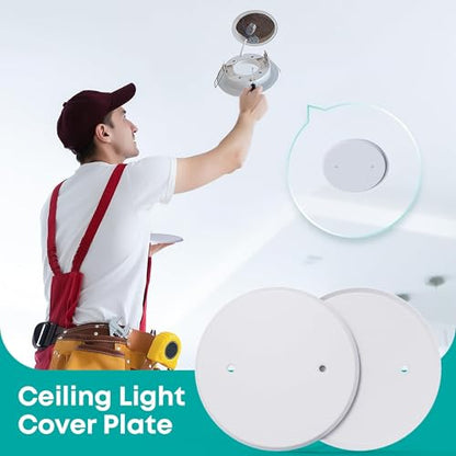 Ceiling Cover Plate，5 inch Round Outlet Covers Plate (12 PCS) - color: 12 PCS