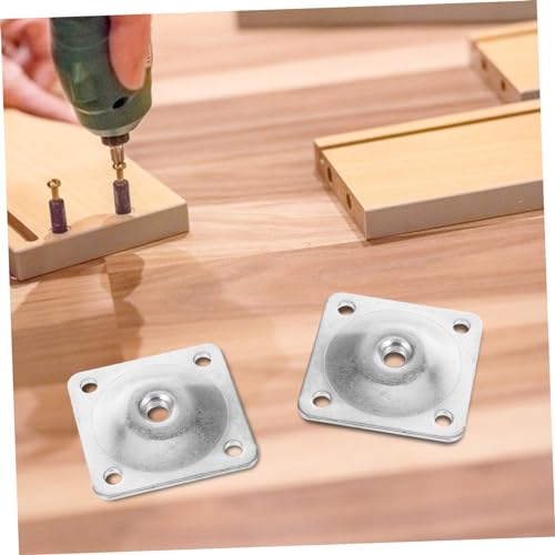 NUOBESTY 4Sets Table Leg Brackets for Furniture Repair Mounting Plates with Screws for Easy Installation Versatile for Strengthening Sofa Chair Legs