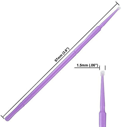 ATLIN Touch Up Paint Brushes, 100 Pack of 1.5mm Disposable Micro Applicators for Automotive Paint Chip Repair