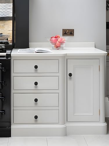 5 Pack Black Cabinet Knobs Matte Black Flat Drawer Pulls Kitchen Cupboard Bathroom Dresser Cabinet Hardware Handles Zinc Alloy - color: Black, size: Knob