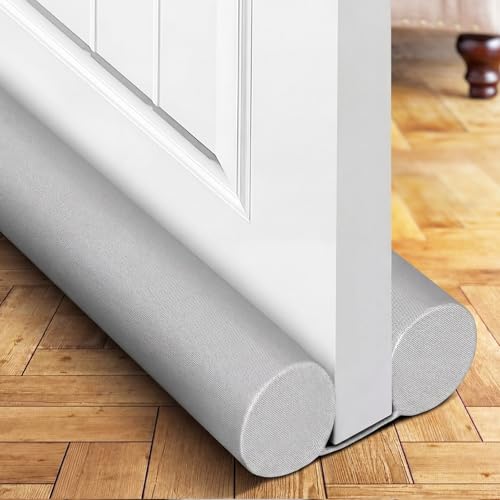 Holikme Door Draft Stopper Door Sweep Weather Stripping Noise Blocker Window Breeze Blocker Adjustable Draft Door Closers, Grey - color: Gray, size: 36 Inch