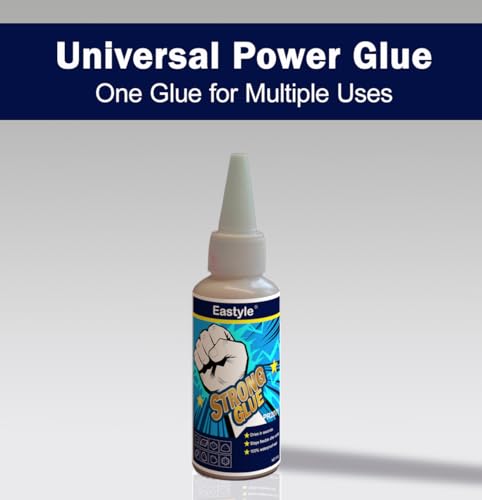 Eastyle Super Glue Gel Clear: 2oz/60ml Large Capacity, Strong All Purpose Adhesive for Plastic Metal Wood Rubber, Waterproof Flexible Non-Yellowing, Instant Bond for Home Repair Crafts, 1 Pack