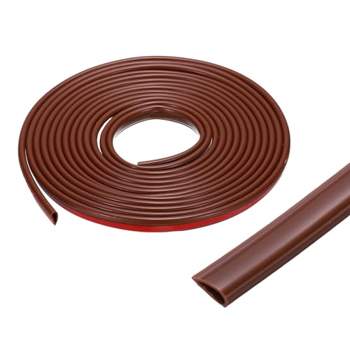 uxcell 1Pcs 19.6 ft Weather Stripping, Silicone Self-Adhesive Door Seal Strip Fire Smoke Seal for Exterior Door Frame Windows Shower Glass Gap, Brown - color: Brown, size: 19.6 ft