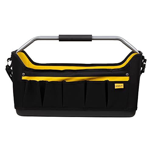 STANLEY Open Tool Bag Tote, Waterproof Base, Multi-Pockets Storage Organiser with Shoulder Strap, 22 Inch, 1-70-319 - size: 20 Inch Open Tote Bag