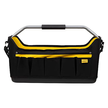 STANLEY Open Tool Bag Tote, Waterproof Base, Multi-Pockets Storage Organiser with Shoulder Strap, 22 Inch, 1-70-319 - size: 20 Inch Open Tote Bag