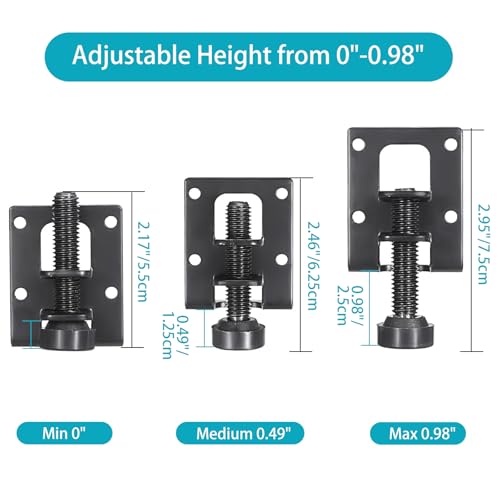 2.2" L Shaped Furniture Levelers Legs, 4 Pcs Adjustable Feet Levelers for Furniture,Heavy Duty for Wardrobe, Cabinet