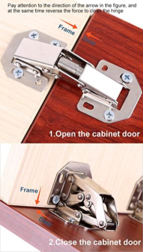 8-Pack Hidden Hinges for Cabinet Doors Frameless, Concealed Cabinet Hinges, 90 Degree Flush Mount Hinges - size: 8 Pack