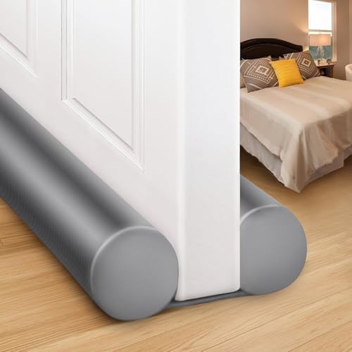 MAXTID Large Door Draft Stopper 30 Inch for Small Size Bedroom Door, Fits 0.5 to 1.7" Gaps Under Door Draft Air Blocker Grey Door Gap Stoppers Door Draft Guard for Bottom of Doors - color: Gray, size: 30" (Up to 1.7" Gaps)