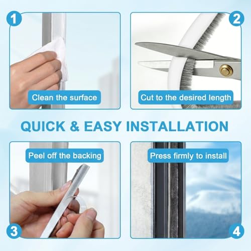 39FT Weather Stripping Door and Window Seal, Self-Adhesive Soundproofing Seal Strip, 0.35" Wide x 0.2" Thick, Draft Stopper for Doors & Windows (Grey, 39.4FT, 0.35'' Wide X 0.35'' Thick) - size: 39.4ft, 0.35'' Wide X 0.35'' Thick