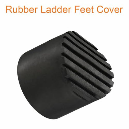 Universal Rubber Ladder Foot Mat with Corrugated Grip for 56–95mm OD Round Tubes (80mm / 3.15in) - size: 80mm / 3.15in