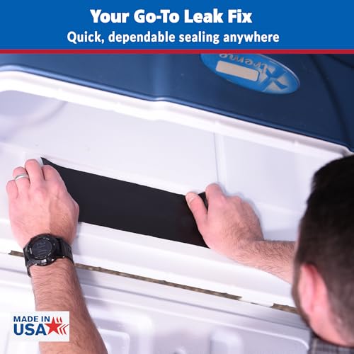 Made in USA – Black Butyl Waterproof Repair Tape | Heavy-Duty Roof Patch & Leak Seal | Flexible, Weatherproof Butyl Sealant Tape for Cracks, Gutter, RV & Roofing Repairs | 4 Inch x 5 Feet - color: Black 4 Inch