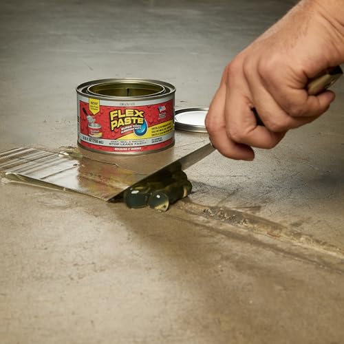 Flex Paste, Waterproof Paintable Putty, Spackle Sealant, Fill Gaps Cracks Holes - Block Out Water and Air - UV Resistant - Walls, Drywall, EPDM, Concrete, Roof, RV Repairs, Clear, Half-Quart - size: Half-Quart