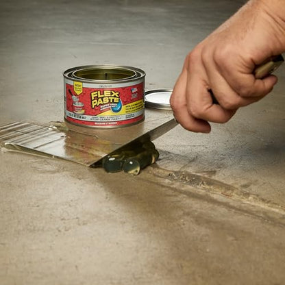 Flex Paste, Waterproof Paintable Putty, Spackle Sealant, Fill Gaps Cracks Holes - Block Out Water and Air - UV Resistant - Walls, Drywall, EPDM, Concrete, Roof, RV Repairs, Clear, Half-Quart - size: Half-Quart
