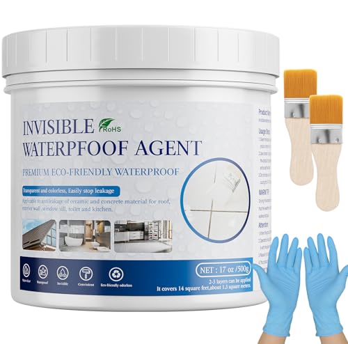 Invisible Waterproof Agent 17.6 Oz, Transparent Waterproof Coating Adhensive Leak Repairing, Water-Based Clear Liquid Water Proof Sealant - style: 17.6 OZ