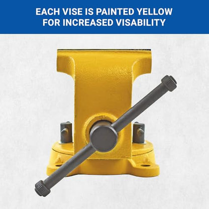 Yost Vises 904-HV 4" High-Visibility Heavy Duty Steel Bench Vise - size: 4", style: High-Visibility Heavy Duty