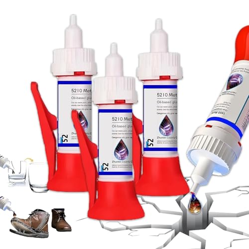 Powerful Solder Multi-Material Repair Adhesive, 5210 Met Oil Based Glue, 5210 Glue, 5210 Powerful Solder Multi-Material Repair Adhesive for Wood Furniture Cup Shoe (3PCS) - color: 3PCS