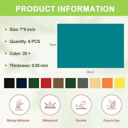 TIANLDD Waterproof Repair Tape for Boat Covers,Tents,Tarp,RV Awning，Fabric Repair Tape(Parrot Green) - color: Parrot Green, size: Nylon-7 in x 9 in
