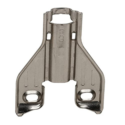 25 Pack DTC Pivot Pro Long Arm 1mm Screw on Hinge Mounting Plate, Cabinet Hinge Repair Plate for Face Frame Cabinet Application, Nickel Plated Steel with Mounting Screws, 88H10JQ