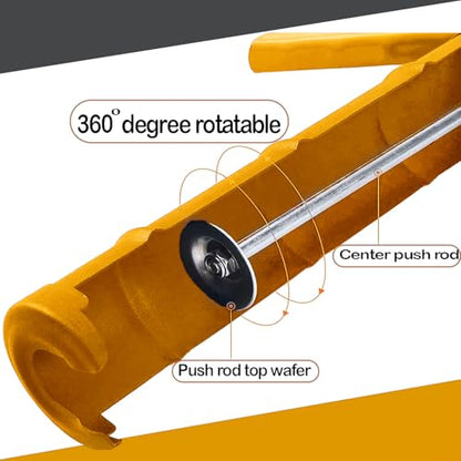 ADAK - Professional Caulking Gun, 10:1 Thrust Ratio, Caulking Gun No Drip, Hand Tool for Silicone & Sealant Application, Smooth Pressure Caulk Gun, Caulking Gun Tool (Yellow) - color: Yellow