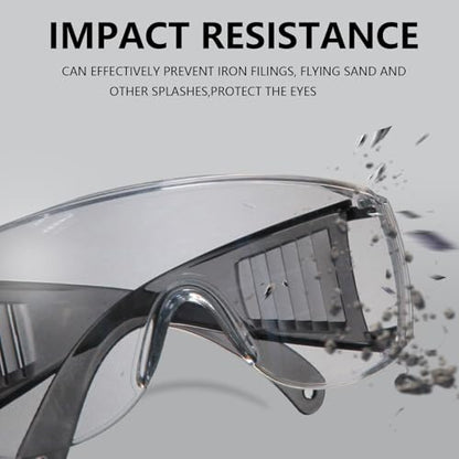 JING LEI Anti Fog Safety Glasses, Safety Goggles Over Eyeglasses, Anti Dust Impact Scratch Resistant Splash Proof Chemical Wrap Around Eye Protection for Lab Nurses Workers Architect Men and Women - color: Gray