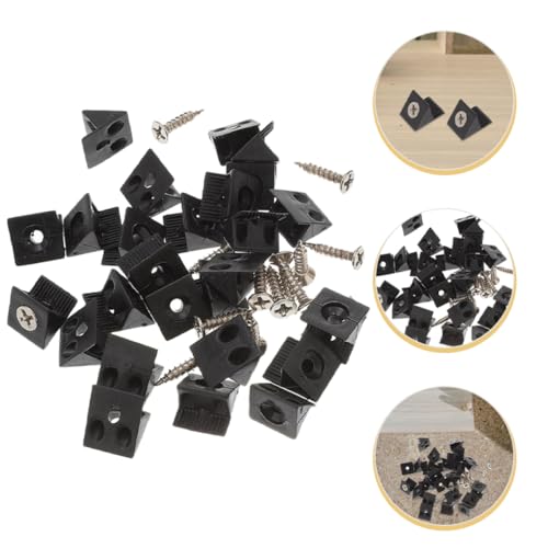 Uonlytech 100Pcs Repair Kit with Angle Wedges and Resistant Screws for Furniture Reinforcement and Easy Installation with Corner Braces