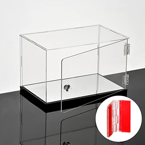12 Pcs Acrylic Self Adhesive Small Transparent Continuous Hinge Tools for Cabinet Drawer Furniture DIY Display Stand 45x35 mm - size: 45 X 35 Mm