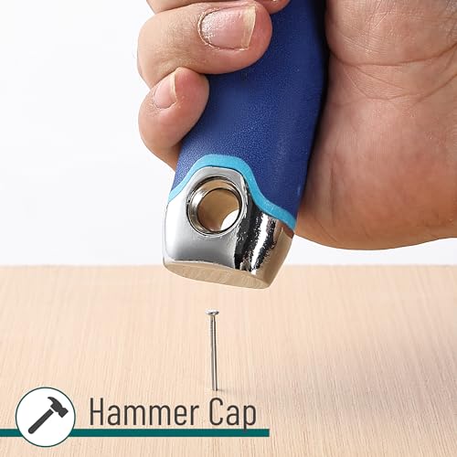 Bates- Putty Knife, 6 Inch, Carbon Steel, Flexible, Metal Scraper with Hammer End, Spackle Knife, Drywall Spackle, Metal Paint Scraper Tool, Putty Knife Scraper, Wall Scraper, Putty Scraper - color: Blue, size: 6 Inch