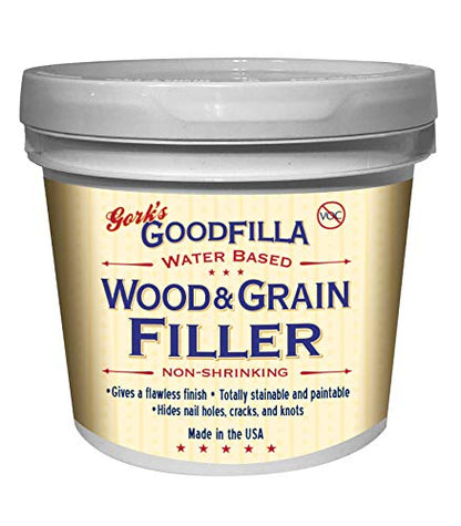 Goodfilla Rosewood, 1 Gallon (13.5lbs), Wood and Grain Filler, Stainable, Tintable, Sandable, Sandable, Zero Waste, Non-Toxic, USA Made - color: Rosewood, size: Gallon