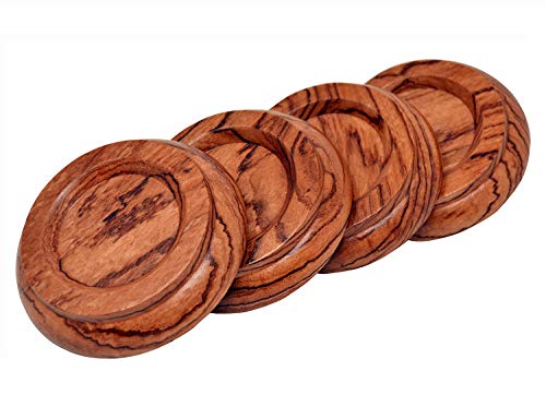 Upright Piano Caster Cups,Premium Quality Hardwood Rosewood Piano Caster Pads Furniture Leg Pad Set of 4, with Non-Slip Moisture-Proof& Anti-Noise Felt Pads for Hardwood Floor Protectors (Rosewood) - color: Rosewood