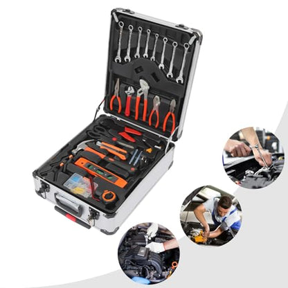187-Piece Household Tool Set with Case, General Auto Repair Tool Set, Professional Mixed Tool Set Hand Tool Kit, Portable Storage Case Socket Wrench Sets for Home Maintenance, General Repair