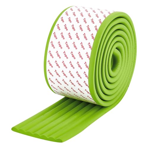 OLYCRAFT 6.6 Feet Green Bunk Bed Ladder Pads Soft Ladder Pads with Strong Adhesive Bunk Bed Ladders Cover 3.1 Inch Wide Replacement Ladders Pad for Stair Steps Foot Comfort Corner Protectors - color: Green