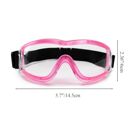 Kids Anti-fog Safety Goggles, Kids Lab Goggles, Adjustable, Compatible with Nerf Gun - color: Pink