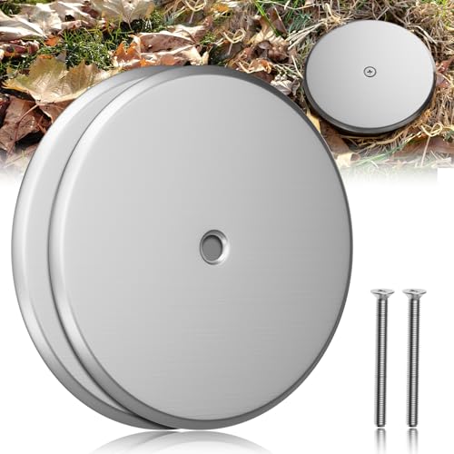 7 Inch Cleanout Cover Plate, Round Cleanout Plug Access Hole Covers, Blank Flat Cover Plate for Useless Hole in Floor Drain/Ceiling/Drywall, with Large Securing Screw, Stainless Steel- 2 Pcs - color: Stainless Steels, size: 7inch- 2 Pcs